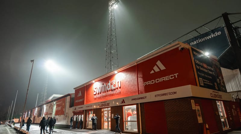 County ground shop exterior dark